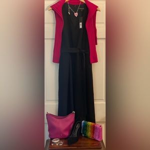 Banana Republic black jumpsuit with wider legs.  Perfect for work to evening!